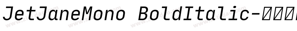 JetJaneMono BoldItalic字体转换